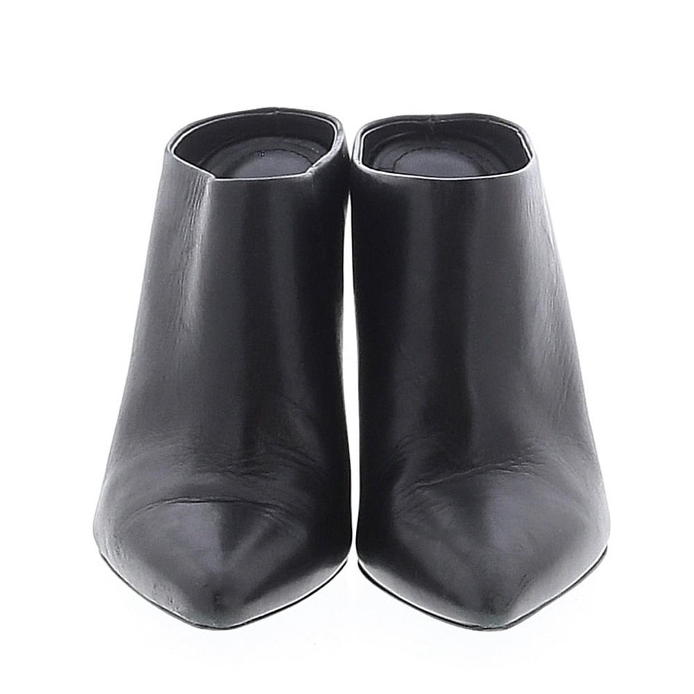 Elegant Black Mules with Acrylic Heel - Picture 2 of 2
